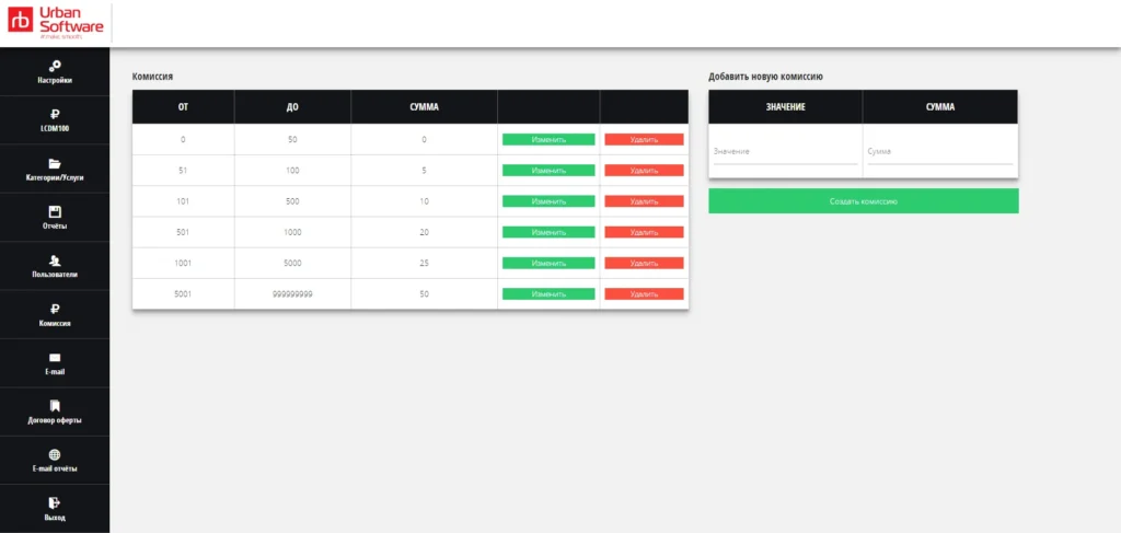 Личный кабинет для дистанционного управления терминалами и вендинг-автоматами